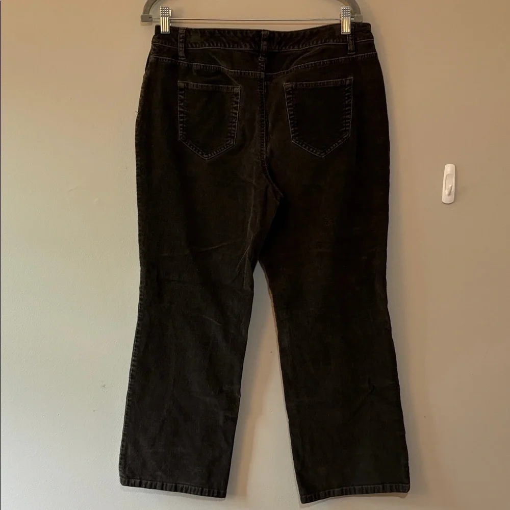 Sonoma Women's Olive Green Wide Leg Jeans Size 14P - Picture 6 of 7